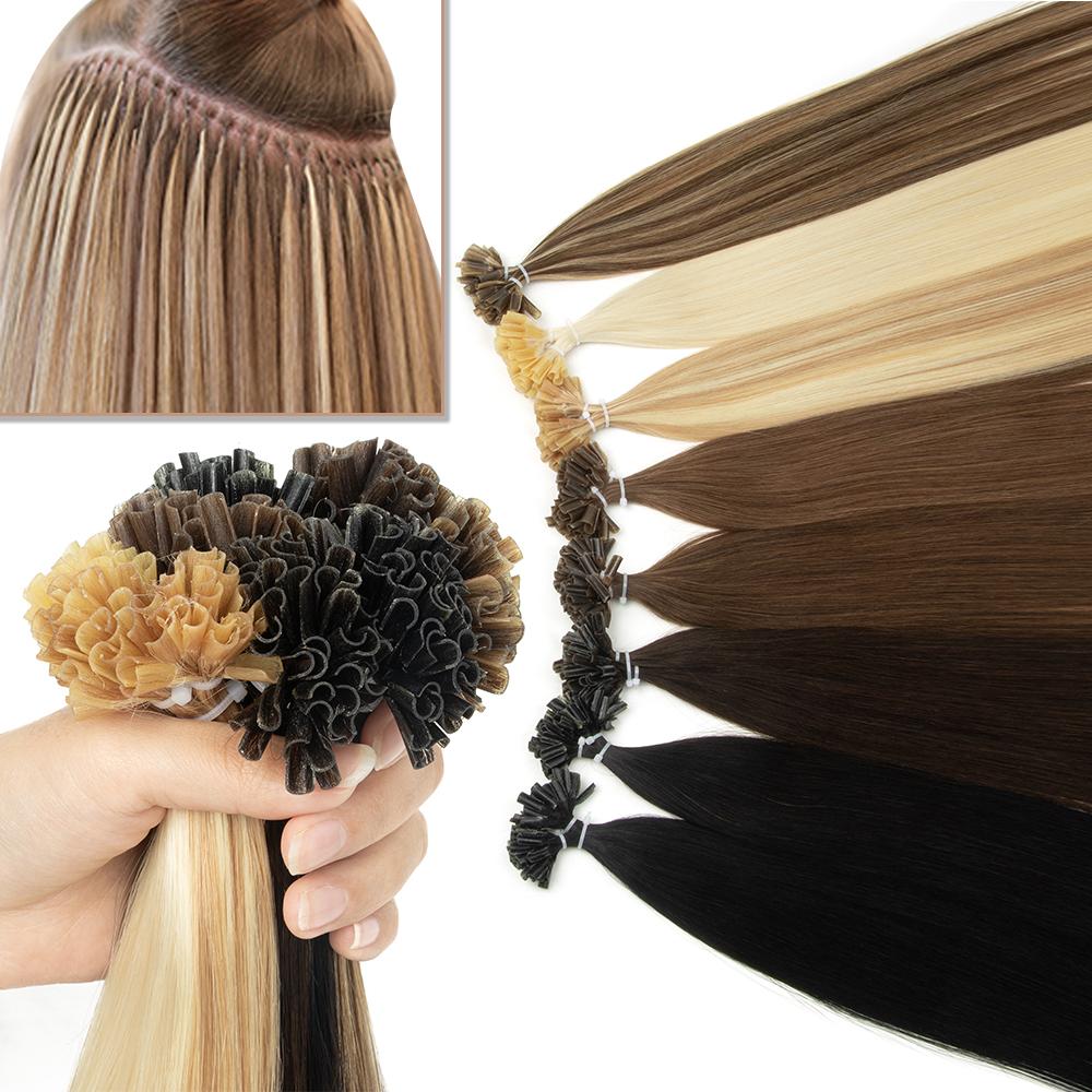 Nail U Tip Hair Extensions 100% Real Human Hair Natural Straight Capsules Keratin Hair Extensions 12-20 inches 30g/pack Hair Extensions For Women
