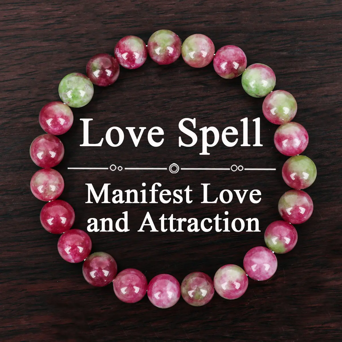 GADASLUY Elegant Beaded Natural Pink Stone Bracelet for Women, Stretchable and Stackable Band, Couples Anniversary Birthday Gift, Natural Stones, Unisex, Bracelet Stacking, Jewelry Gift, Ball Bead Bracelet