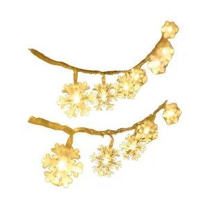 20 Ft 40 LED Snowflake String Lights for Christmas Decorations