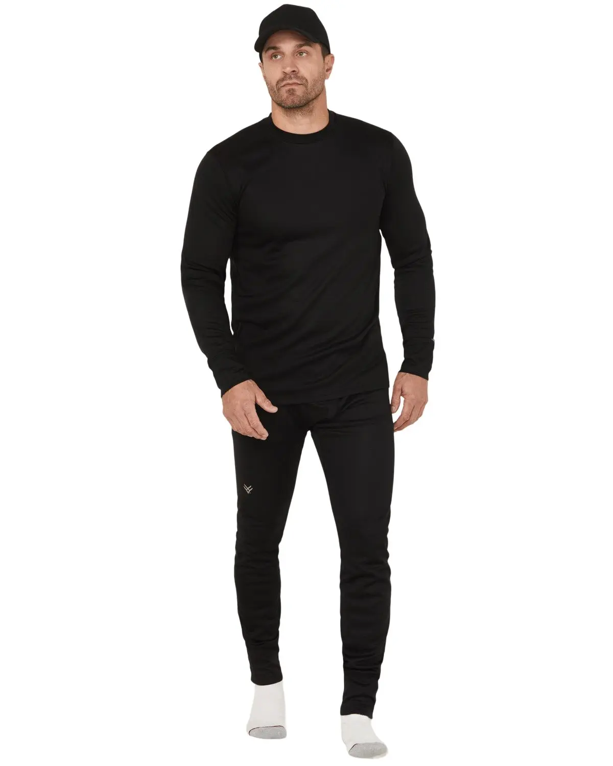 Hawx Men's Men'S Midweight Baselayer Crew Thermal Work Pants - Hxfa24p68-Blk