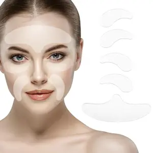 5pcs Smooth Wrinkle Face Patch, Reusable Silicone Collagen Face Patch, Professional Skincare Tools for Women