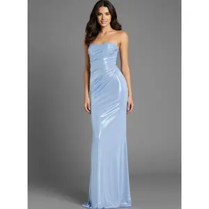 Jovani -43651 Metallic Sweetheart Sheath Gown