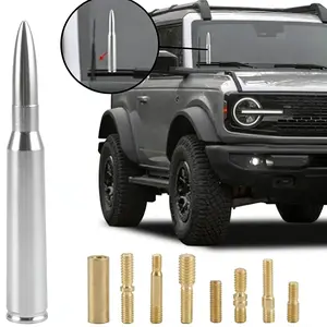 Truck Accessories Bullet Antenna Black Billet Aluminum Bullet Antenna Mast with Premium Copper Hardware, Heavy Duty Replacement for Classic Pickup Trucks