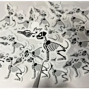 Boop Dog Skeleton Vinyl Sticker