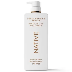 Native Moisturizing Body Wash, Cocoa Butter & Vanilla, Sulfate Free, 22 fl oz