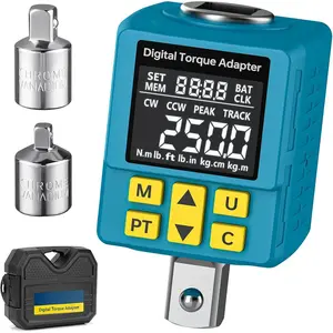 Upgrade Digital Torque Adapter, (+-1% Accuracy, 12.5-250Ft-lb), 1/2" Digital Torque Wrench Adapter for , Versatile Meter -  Alert | /Track | Preset | Store/Delete, for Automotive(340N.m)
