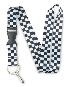 Checkered Lanyard - Simple Design with No Text, Ideal for Everyday Use
