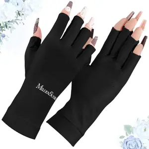 MelodySusie Premium UV Protection Gloves for Nails - UPF99+ Fingertip Protection, Ultra Cool Feeling Fabric, Anti UV Nail Art Gloves