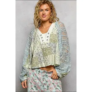 Jasmine Baby Blue Lace Top