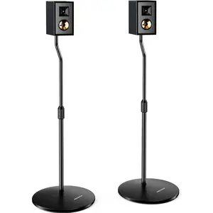 Speaker Stand Pair, 28" to 38" Height Adjustable Surround Sound Speaker Stands for Small Bookshelf,  Speakers, and Studio Monitors up to 5lbs, Tool-Free Floor Speaker Stand, PGSS11