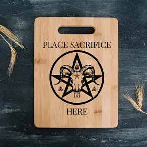 Wooden Cutting Board Fnydox with Humorous Design, Food Grade Kitchen Decor for Halloween Christmas Thanksgiving, Unique Housewarming Gift, Wooden Chopping Board