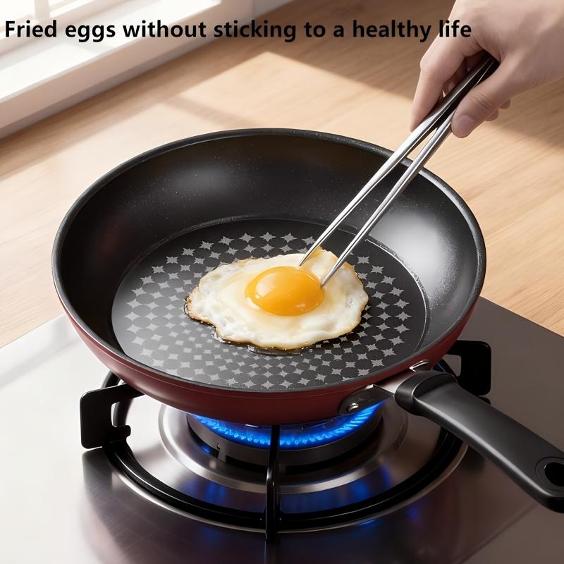 Multi-functional Thickened Flat Pan - Induction & Gas Compatible   Uncoated High-Purity Cast Iron Stainless Steel Multi-Size Frying Set