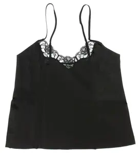 INTIMO Women's Silk Lace Camisole Pajama Top Shirt Loungewear Sleepwear