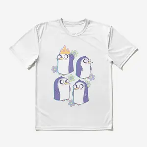Gunter Penguin Character T-Shirt, Adventure Time Shirt, Y2k Clothing, Vintage T-Shirt, Unisex Cotton Crewneck T-Shirt Menswear Womenswear Underwear Streetwear Top Hoodie Polyester