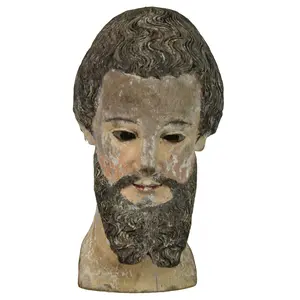 Antique Vietnamese Saint Figure Head