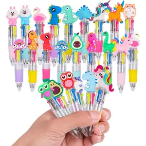 24 count Multicolor Ballpoint 4-in-1 Pens, Retractable Cute Cartoon  Ballpoint Pens for Office School Supplies Students Gifts