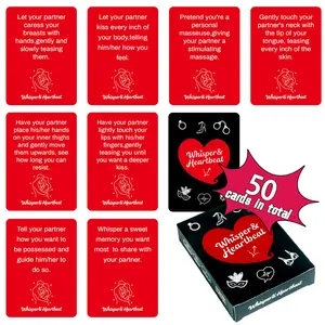 New 50- Card Game Whisper & Heartbeat, Party and Multiplayer Board Game, Easy to Play and Interactive, Perfect for Gatherings