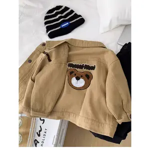 NewBoys' Outerwear Jacket Windbreaker 2025 Cute Cartoon Letter Embroidery Random Pattern Autumn Sports Teenagers Christmas Gift Clothing(Gift)11