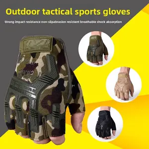 Manufacturer outdoor cycling sports tactical gloves men's non-slip and wear-resistant military fans seal protective half-finger bicycle gloves