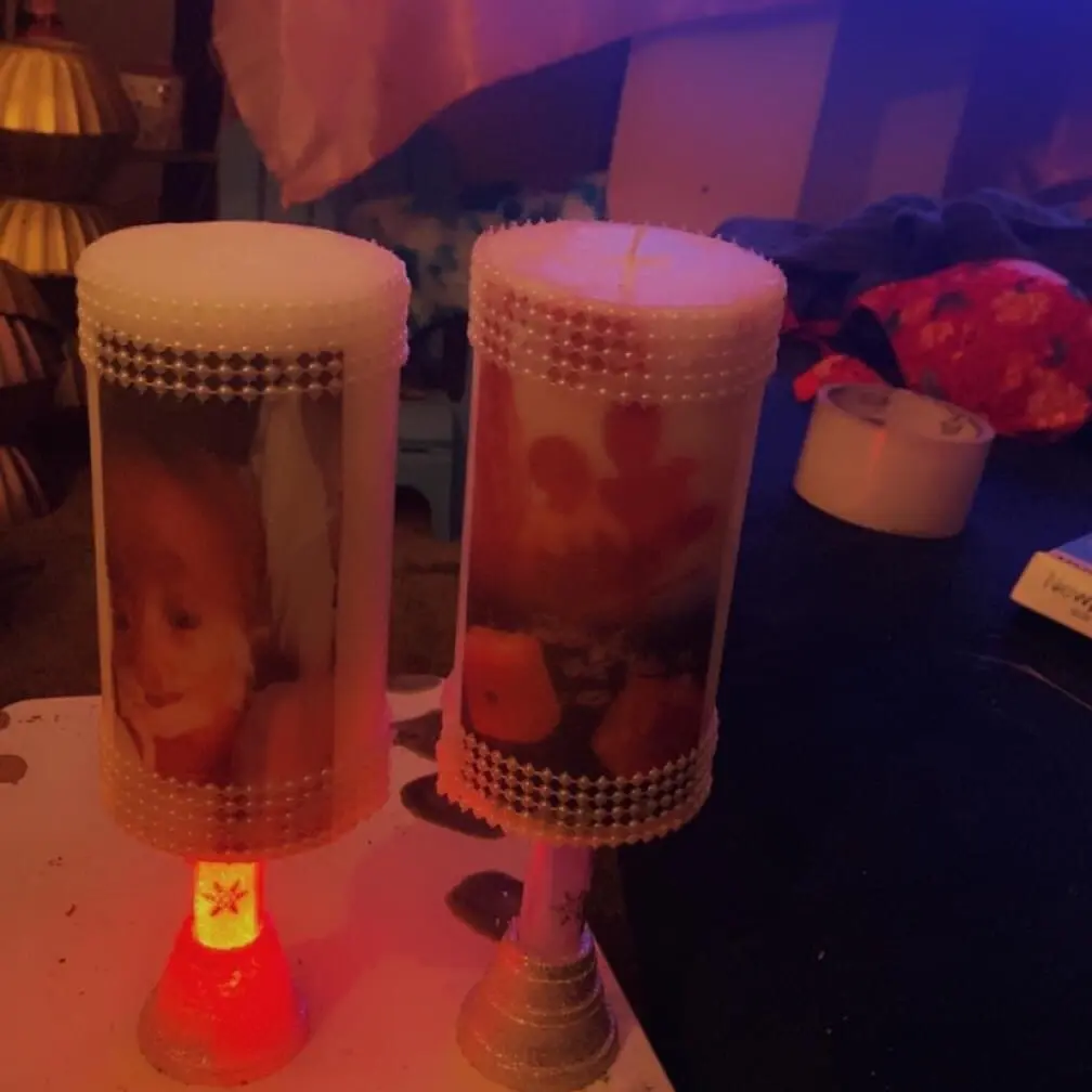 Keep Sake Photo Candle with Candleholder