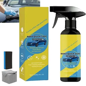 Nano Quick Coat Restore-Coating Spray, 120ML, Quick Effect Coating Agent, Long Lasting Car Showroom Gloss, 1 Piece