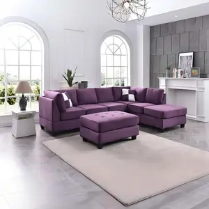 [SOIYELIFE]  G637B-SC Sectional ( Without Ottoman) , PURPLE On-Site  Cool furniture