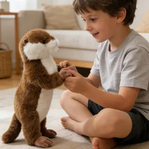 Cute Otter Plush Toy 40cm Soft Stuffed Animal, Perfect Gift for Kids, Cozy and Huggable, Ideal for Playtime and Decoration