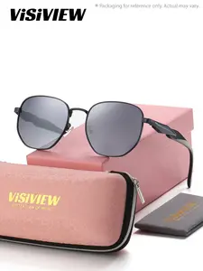 VISIVIEW 1 Piece Unisex Full Frame Sunglasses，High Definition Geometric Frame Sunglassess UV400 , Suitable For All Face Shapes