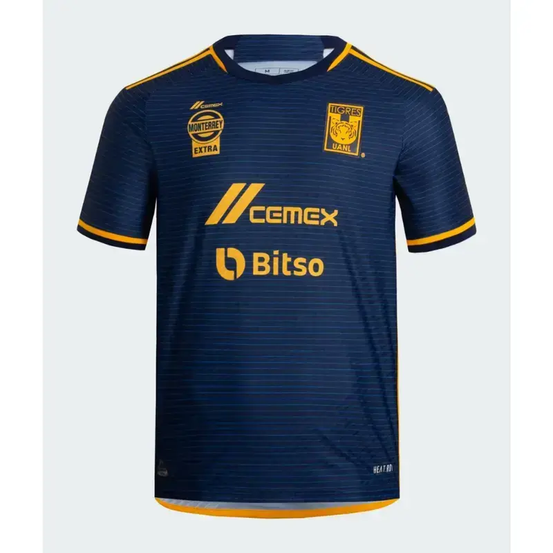Tigres UANL Navy Blue Retro Soccer Jersey - Liga MX Mexican Club Unisex Short-Sleeve Athletic Fan Kit, TikTok Viral Streetwear, Gift for Supporters