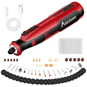 AVID POWER Cordless Rotary Tool 8V Rechargeable Grinding Tool for Dog Nail, 5 Speeds, 60 Pcs Accessories for Carving, Engraving, Sanding, Polishing and Cutting