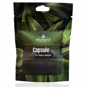 Mundo Natural 100% Organic Herbal Capsules - 11-Ingredient Optimum Nutrition Blend (Milk Thistle, Dandelion, Turmeric, Ginger Extract, Vitamin E, Grape Seed) for 21-Day Detox Support - Healthcare Dietary Supplement