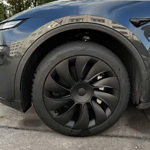 4pcs 19-inch Premium Full Coverage Hubcap Set Durable ABS Wheel Covers for 2025-2026 Tesla Model Y Easy Installation Enhance Vehicle Look