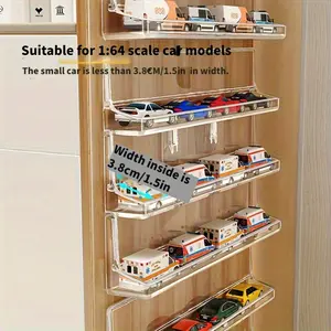 Model Multi-Layer Transparent Wall-Mounted Display Stand, Practical Storage Rack