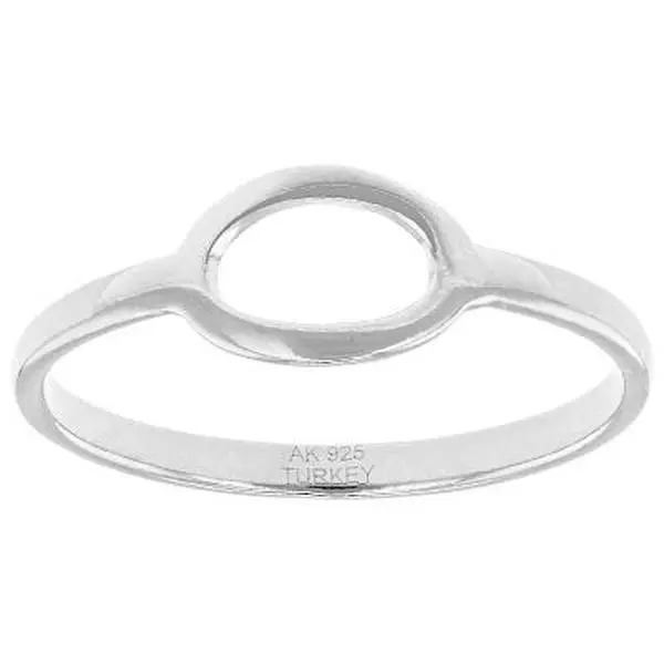 Jedora Sterling Silver Oval Open Design Ring