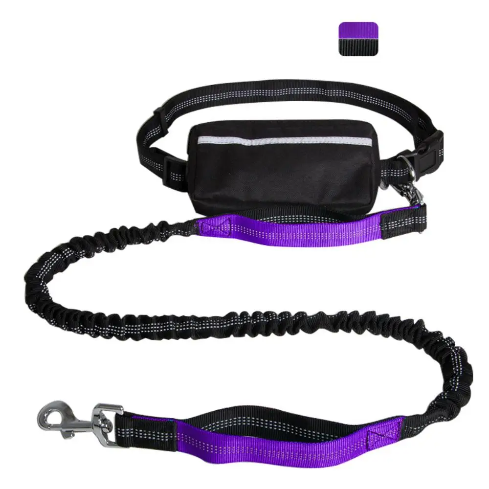 Pet Sports Collar Leash With Waist Pack, 1 Set Pet Neck Harnesses With Reflective Straps, Outdoor Running Accessories For Dogs And Cats
