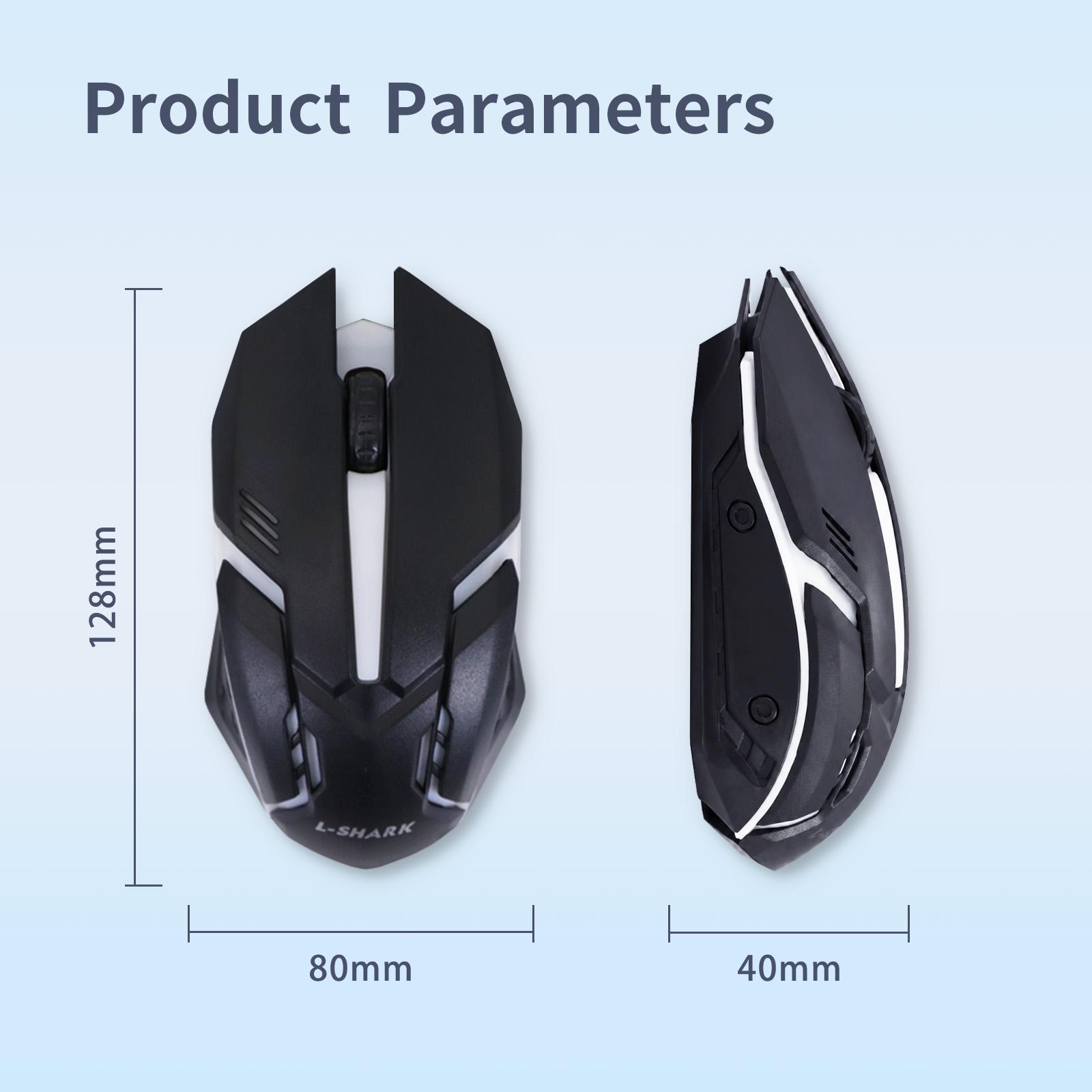 Ergonomic Wired USB Gaming Mouse - PC Accessories Gaming, Computer Game Hardware, Ultra-Thin Finger-Friendly Design, RGB Lighting, Low Latency, Plug-and-Play, Desktop Mouse, Compatible with Windows/Mac PCs
