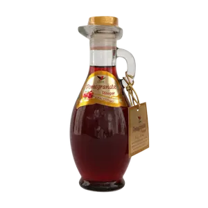 HOMA Pomegranate Vinegar 250ml 8.4 oz Pure Concentrate No Additives All Natural Gourmet for Salads Marinades Drinks Cooking Premium Glass Cruet Bottle