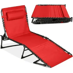 Turquoise Outdoor Steel Chaise Lounge Chair, Weather-Resistant Patio Recliner with 5-Position Adjustable Backrest, Breathable Mesh Seat & Sturdy Metal Frame, Modern Stackable Design for Poolside, Garden & Backyard Relaxation