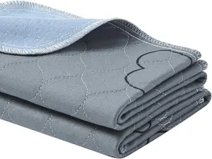 Washable Pee Pads for Dogs, 2 Pack, Reusable Puppy Pads, 24 x 18 Inches, S, Waterproof Pet Training Pads, Leakproof, Non-Slip, Super Absorbent, for Dogs, Cats, Rabbits, Gray
