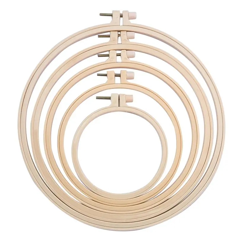 5 Pcs 3 Inch to 8 Inch Embroidery Hoops Set Plastic Round Hoops for Embroidery Craft Sewing and Ornaments Sewing