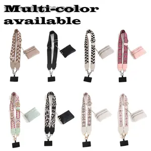 Phone Lanyard with Wallet Crossbody, Adjustable Hands-Free Cell Phone Strap, Detachable Wristlet, Universal Anti-Drop Phone Tether, Zipper Pouch Wallet, Clip & Go Phone Accessories for Women versatile use