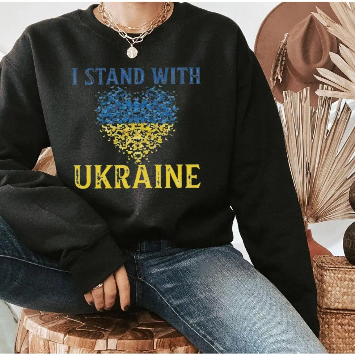 Ukraine Flag Sweatshirt, Ukraine Heart Shirt, I Stand With Ukraine, Peace Shirt, Activist Protest Tee, Pro Ukraine tee, Freedom