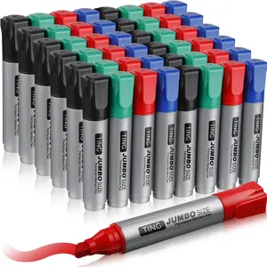 48 count  Permanent Markers Bulk Huge Poster Markers Large Permanent Pen Chisel Tip   Color pen Set Ideal for Plastic, , Metal, Rock and Glass