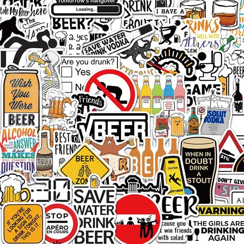 Funny Cartoon Sticker, 50pcs/set Decorative Sticker, DIY Decals for Water Bottle, Laptop, Phone Case, Scrapbooking, Journal Making, Decoration Sticker