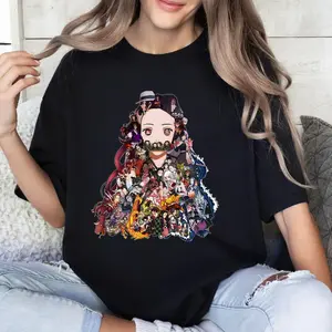 DM Kamado Nezuko Character Shirt Crewneck Hoodie Comfort Cotton boyfriend  tees meme  shirts silky  graphic eli  white  fit spencers graphic  shirts
