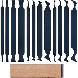 New Cabinet Scraper Card and Cabinet Scraper Polisher with 12-Piece Multi-Shape Scraper Set Suitable for Various Small Spaces and Small Tasks (HTCSCS13)