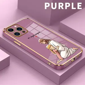 Electroplated Phone Case for iPhone 17 15 Pro Max Air 16 14 Plus 13 12 11 Safe Embrace Soft TPU Silicone Dirt-proof Easy to Clean Soft Cover Gift