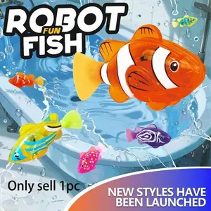 Robot Fish for Cats & Dogs Lifelike Swimming with Luminous Function Waterproof Interactive Aquarium & Pool Play 4 Pack