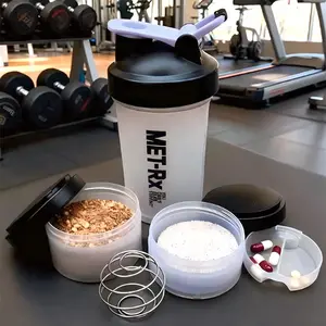 Auracup 16oz protein shaker bottle, gym fitness shaker with flip top leak proof lid, easy to clean, colorful sports drink shaker for men and women, ideal for protein shakes, pre workout and post workout, home office travel use, Portable Sports Bottle