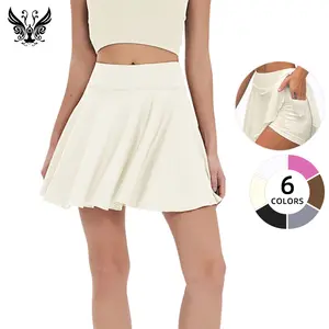 High Waist Flowy Active Skort for Women with Built-in Shorts & Side Pockets – Lightweight Athletic Tennis Skirt for Golf, Running, Workout, Casual & Everyday Wear, Soft 4-Way Stretch Fabric, Flattering Fit